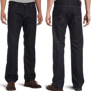 7‎ For All Mankind Short Austyn Relax Fit Straight Indigo Chester Jean Size 38
